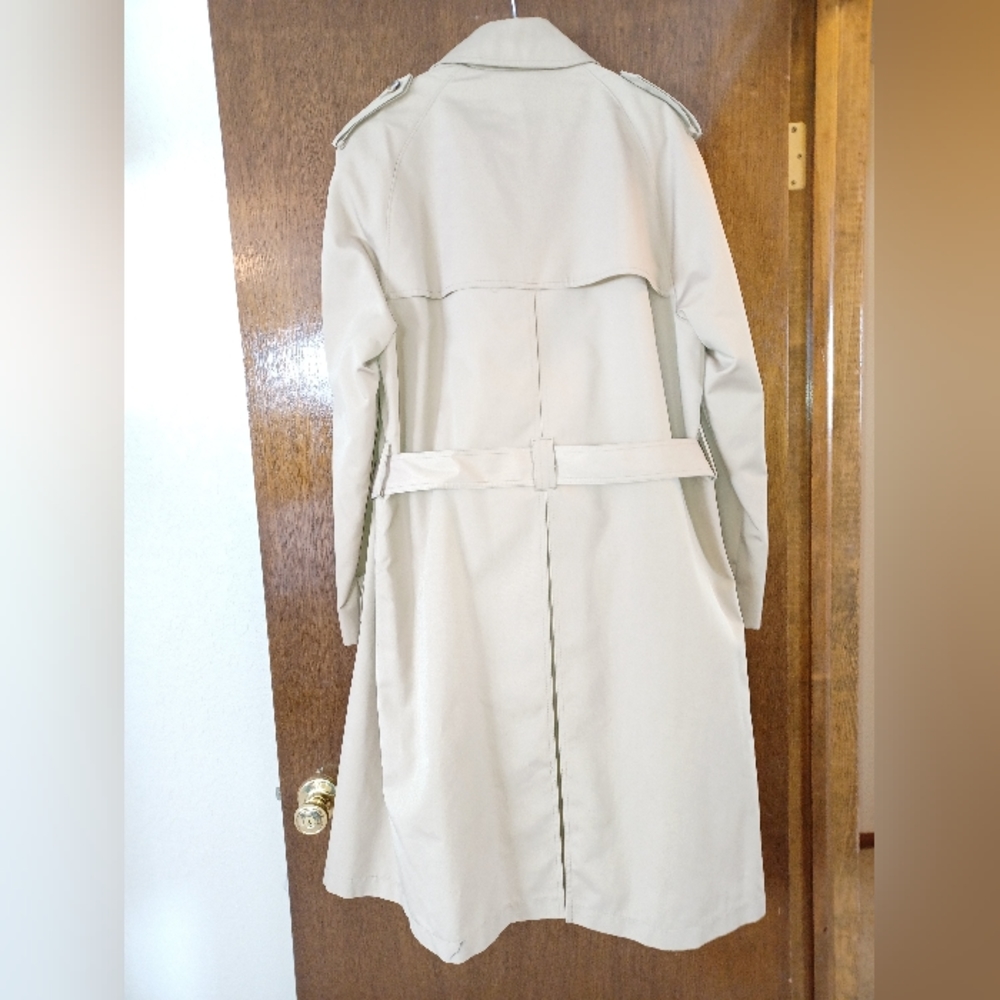 Misty Harbor Men's Tan Size 42 Long Trench Coat - Picture 3 of 5